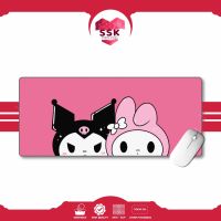 แผ่นรองเมาส์ Kuromi &amp; Melody Extension แผ่นรองโต๊ะ แผ่นรองยาว แผ่นรองเมาส์สำหรับเล่นเกม 3 มม. 5 มม