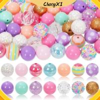 CHONGXI 20มม. ค่ะ ลูกปัดบับเบิลกัม พลาสติกทำจากพลาสติก สีสันสดใส ลูกปัดบับเบิ้ล อุปกรณ์งานฝีมือทำเครื่องประดับ พลอยเทียมเทียม ลูกปัดมุกพลอยเทียมขนาดใหญ่สีสันสดใส กำไลข้อมือสร้อยข้อมือ