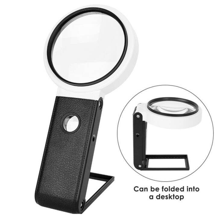 Magnifying Glass With Light And Stand, Hands Free Handheld 6X 25X