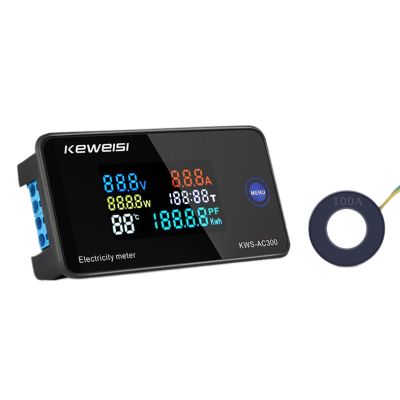 KEWEISI,KWS-AC300 Digital Voltmeter AC 50-300V Voltage 45-65Hz Meter LED Wattmeter
