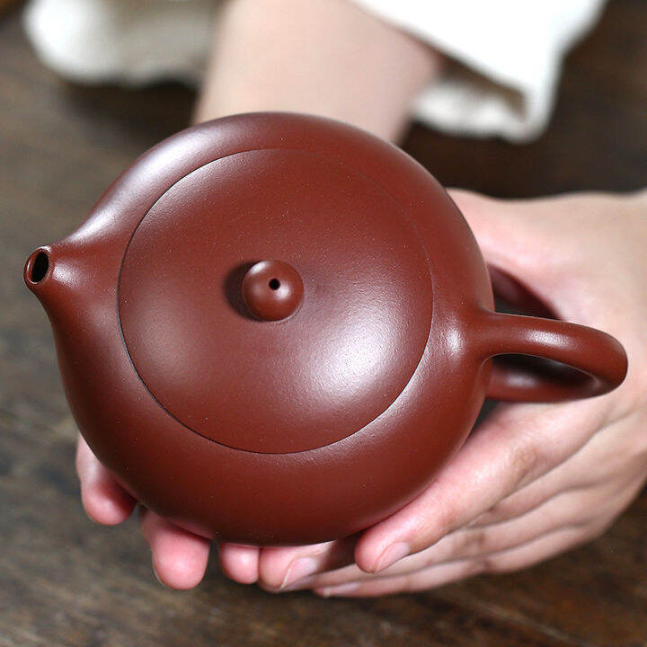 270ml-yixing-purple-clay-teapots-xishi-tea-pot-188-ball-hole-filter-kettle-master-handmade-zisha-teaware-dahongpao-authentic