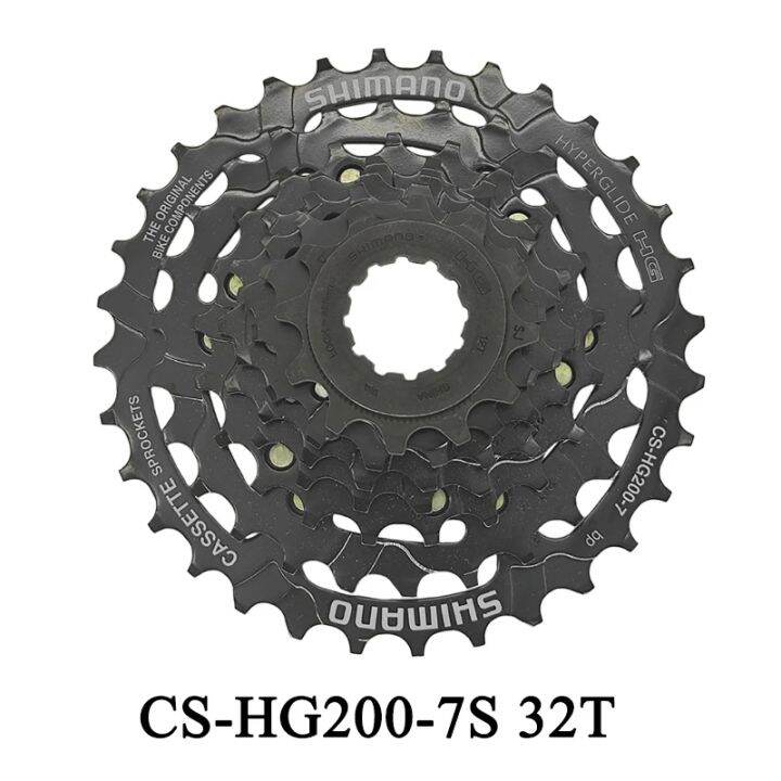 shimano-mtb-จักรยานเกียร์อะไหล่-cs-hg200-78-cassette-bike-freewheel-cassettes-12-14-16-18-21-24-28-32t-7s8s-speed-bike