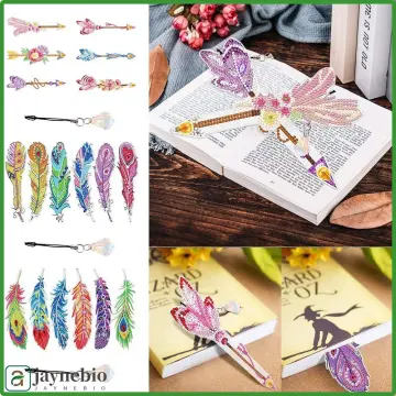 6PCS Diamond Art Bookmarks Pendant Special Shape for Adults Kids