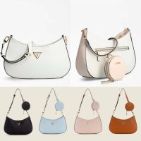 GUESS The new European and American simple style mother bag armpit bag solid color dumpling bag crescent bag one shoulder diagonal womens bag