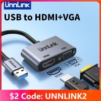 ☇℡ Unnlink USB to HDMI VGA Adapter Converter Cable External Graphics Card 1080P 60Hz For TV PC Projector Laptop Phone Computer