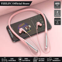 Yizilin ชุดหูฟังบลูทูธ Full Bass Surround Sound หูฟังบลูทูธ HD Call สายคล้องคออัพเกรด Bluetooth5.1หูฟังชนิดใส่ในหูหูฟังกันเหงื่อหูฟังตัดเสียงรบกวนพร้อมไมโครโฟนสำหรับ Samsung/xiaomi/huawei/apple ฯลฯ