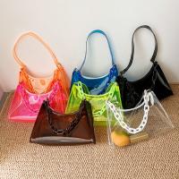 Fashion Jelly Bags Shoulder Bag PVC Clear Handbags Summer Casual Underarm Bags Purse Cell Phone Shoulder Bag Tote Bag