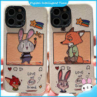 เคสนิ่มลายตัวการ์ตูน Zootopia เข้ากันได้กับ Iphone 14/13/12/11ซีรีส์ฝาครอบโทรศัพท์มือถือ