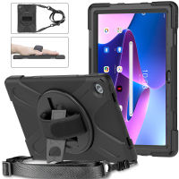 Heavy Duty Drop Proof กันกระแทกขาตั้ง/สายคล้องคอสำหรับ Lenovo Tab M10 Plus 3rd Gen 10.6นิ้ว2022รุ่น TB-125F/TB-128F