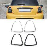 ฝาครอบตกแต่งไฟท้ายรถยนต์สีดำมันวาว/สีดำมันวาวสำหรับ BMW Mini Cooper R56 R57ชุดประกอบไฟท้ายพลาสติก ABS 2007-2014