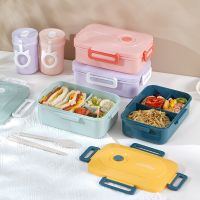 ℗✐ Kids Lunch Box Plastic Microwave Covered Lunch Box Childrens Food Box for Kindergarten for Girl School Supplies