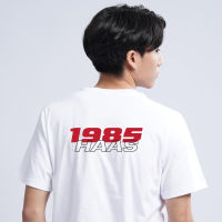 haas : เสื้อยืดแขนสั้น unisex ผู้ชาย ผู้หญิง ลายสรีน "HAAS 1985" รหัส SBSK2659