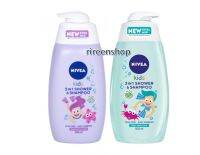 NIVEA Baby kids 2 in1แชมพูและครีมอาบน้ำในขวดเดียวกัน  500ml นีเวีย คิดส์