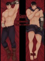 Berserk Guts Dakimakura Body Pillow Case Genshin-Impact Peach Skin Male Throw Cushion 2-Sided Print Cover