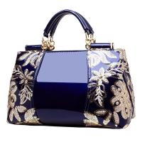 2021 New Style One-Shoulder Leather Gloss Bridal Bag European and American Brighter Style Handbag