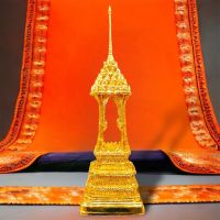 {ABIG-06}บุกษก พระธาตุจำลอง วิหารจำลอง สีปิดทอง ขนาดความสูง 22 นิ้ว เหมาะสำหรับใส่พระธาตุหรือองค์พระขนาดเล็ก เพิ่มพูนความขลัง