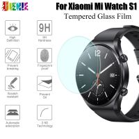 9H Tempered Glass Film Cover For Xiaomi Mi Watch S1 Screen Protector Anti-Scratch for Mi Watch S1 Smart Watch Accessories 2PCS Screen Protectors