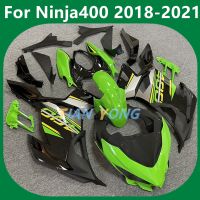 การฉีดตัวถังรถมอเตอร์ไซค์ Ninja400ชุดแฟริ่งสีเหลืองสีเขียวทั้งตัว2018นินจา400-2019-2020-2021-2022