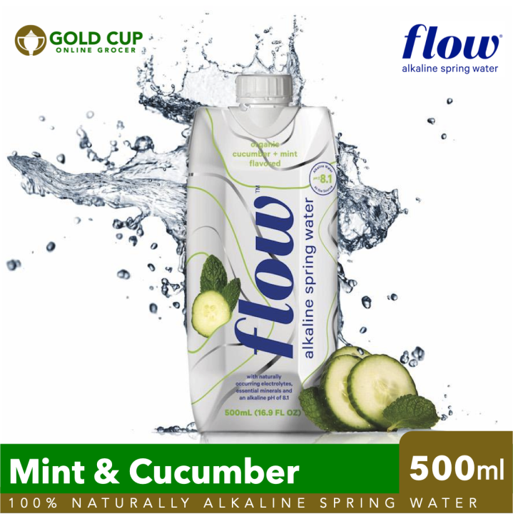 Flow Alkaline Spring Water Organic CucumberMint Flavored 500ml Lazada PH