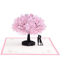 3D Pop Up Card Cherry Blossom For Spring Mothers Day All Occasion Includes Envelope and Note Tag