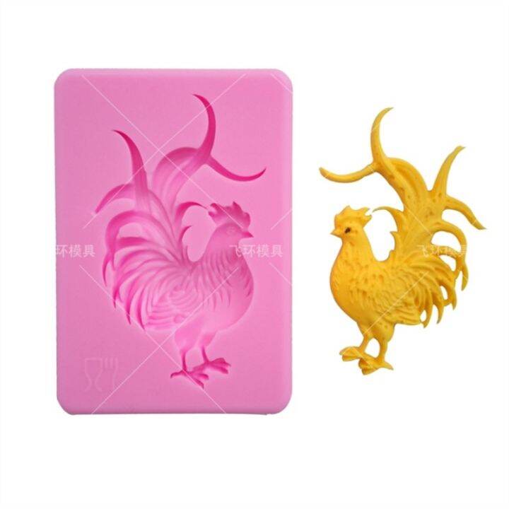 yf-cock-chicken-silicone-molds-fondant-cake-decorating-tools-soap-polymer-clay-moulds-sugar-paste-candy-chocolate-mold