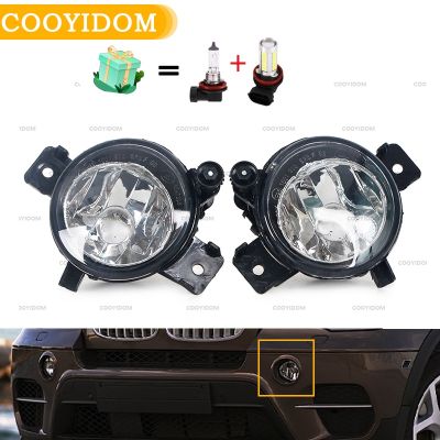 Newprodectscoming Car 63177224643 63177224644 Headlight Front Bumper Fog Light Fog Lamp with LED Bulbs For BMW X5 E70 Sport Package 2011 2012 2013