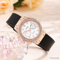 ⌚ Fake diamond eyes silicone strap scale time tide ms contracted wind quartz watch