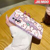 เคส JIUMOO สำหรับ Huawei Nova 6 4G Nova 6 5G เคสการ์ตูนกระต่ายน่ารักนุ่มเคสมือถือด้านข้างบางลายขอบสี่เหลี่ยมเคสซิลิโคนเคสนิ่มเคสป้องกันการกระแทก