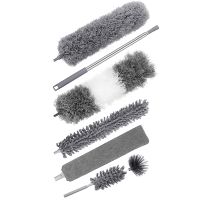 Microfibre Extendable Feather Duster Kit, Dusting Cloth,Washable and Dusting Mop for Home, Effortlessly Removes Dust