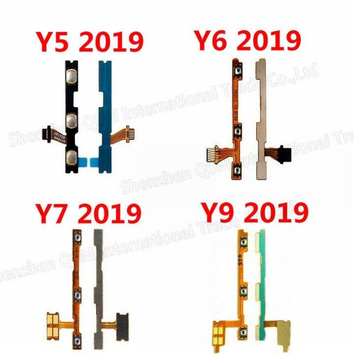 สำหรับ-huawei-y5-y6-y9-y7สวิตช์ปรับระดับเสียงปุ่มเปิดปิด2019กุญแจปุ่มด้านข้างอะไหล่สายเคเบิลเฟล็กซ์