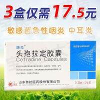 Kangliang Cefradine Capsules 0.25gx24 capsules/box acute pharyngitis tonsillitis otitis media bronchitis pneumonia and other respiratory infections caused by sensitive bacteria