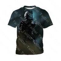 Space kill 3D printed T-shirt spring and summer childrens boys 3D top round neck short-sleeved childrens daily shirt