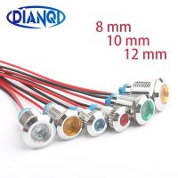 6mm 8mm 10mm new type metal indicator Brass nickel plating LED light lamp 220V 12V 3V 5V 6V for Car light and switches