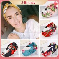 ที่คาดผมแฟชั่น J-BRITNEY ผ้ากำมะหยี่ถักที่คาดผมโบฮีเมียนถักเปียที่คาดผมฟองน้ำหนาปีกกว้าง