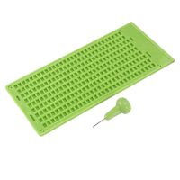 3X 9 Lines 30 Cells Braille Writing Slate and Stylus Plastic Braille Slate Kit for the Blind