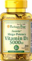 Puritans Pride Vitamin D3  5000 IU / 200 Softgels