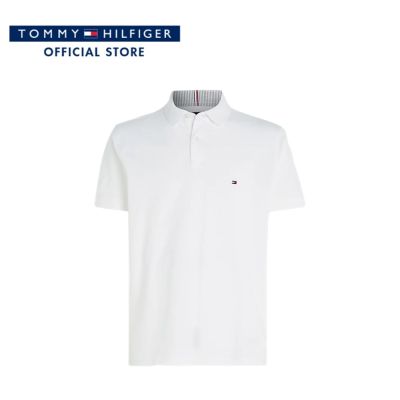 Tommy Hilfiger เสื้อโปโลผู้ชาย รุ่น MW0MW26881 YBR - สีขาว
