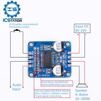 แผงวงจรเครื่องขยายเสียง10W/15W/20W/25W/30W ตัวขยายสัญญาณ Monoblock เครื่องขยายเสียงแอมป์ D คลาสสำหรับ4ohm 8ohm ลำโพง DC 8V 24V