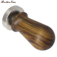 Limited Time Discounts Brothernemco 304 Stainless Steel Coffee Tamper Coffee Pressure Powder Hammer Pressure Bar Coffee Tamper Wooden Handle 51MM/58MM