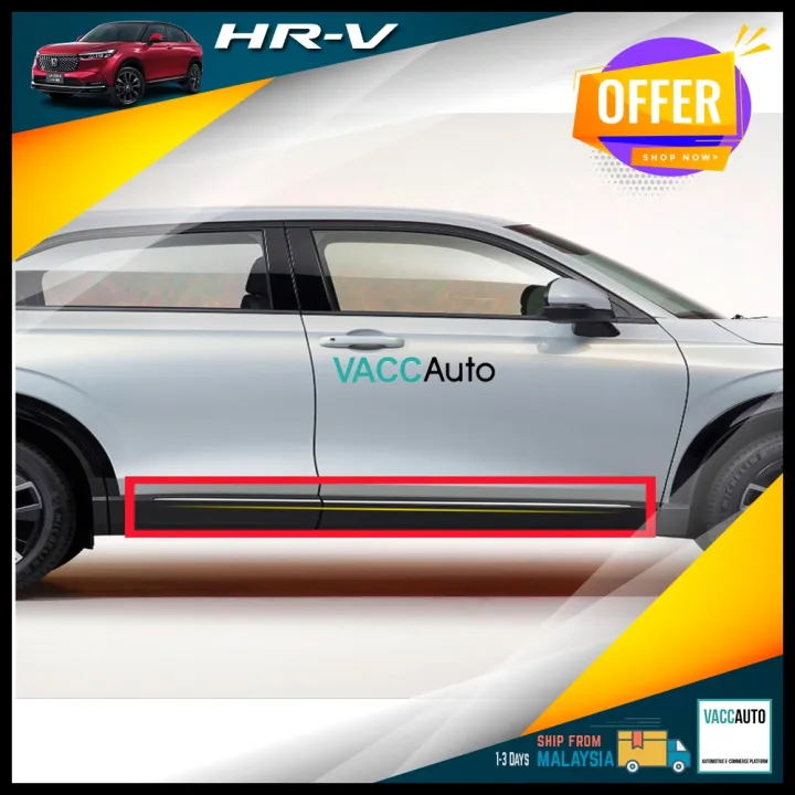 Honda HRV Door Moulding Chrome Side Door Molding Body Cover Trim Fit