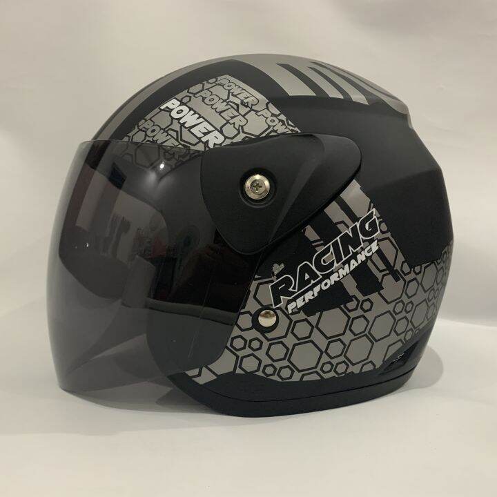 Helm Evo Racing performance AbuAbu Doff Half Face Helmet Nouvo Helem