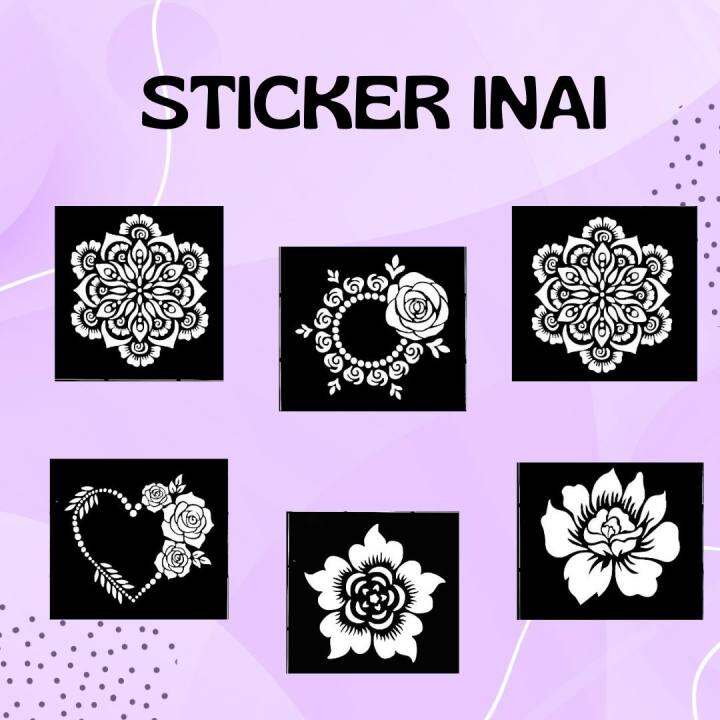 STENCIL HENNA / STICKER HENNA (READY STOCK) Lazada
