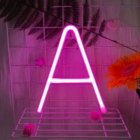 ♂ 26 English Letter LED Neon Light Sign Wall Art Hanging Night Light For Bedroom Aesthetic Room Decor Birthday Xmas Gift 2022