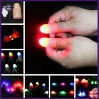 Y-MOTORS 1 Pc ของขวัญตกแต่ง อุปกรณ์ประกอบฉากมายากล LED Light Up Thumbs นิ้วกระพริบ ไฟเหนี่ยวนำ ไฟนิ้วมือ