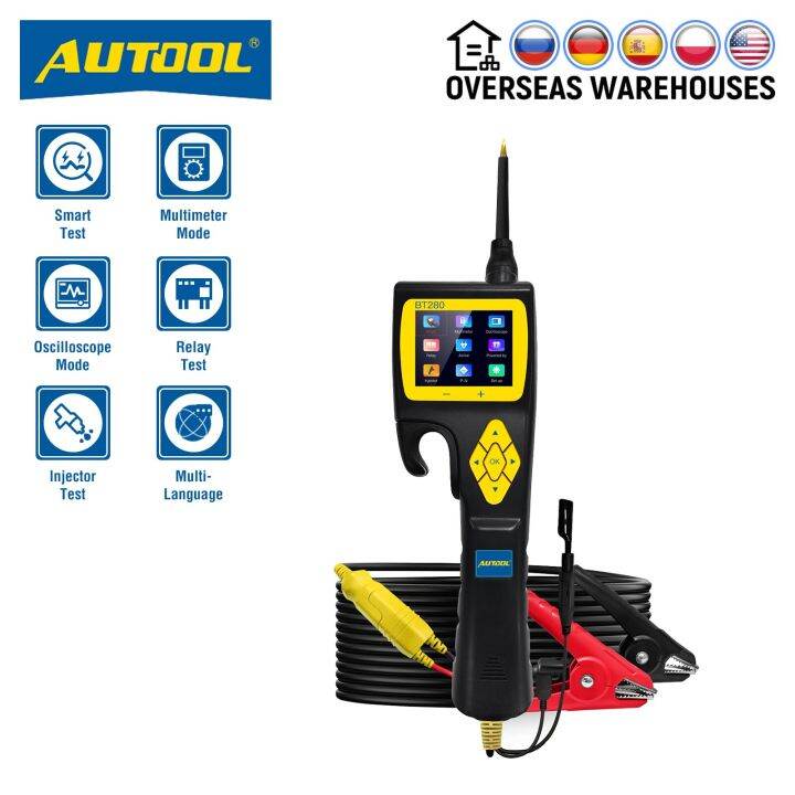 AUTOOL BT280 Car Electric Circuit Tester Power Probe Voltmeter