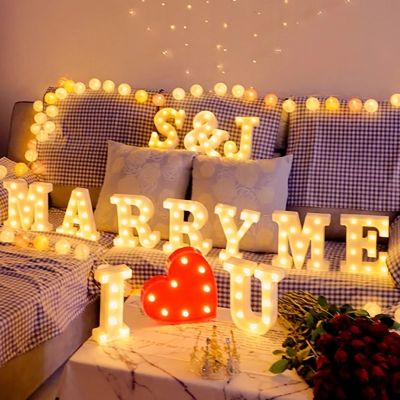 ♀✥✤ Alphabet Letter LED Lights Luminous Number Lamp Decor Battery Night Light for Home Wedding Birthday Christmas Party Decoration.