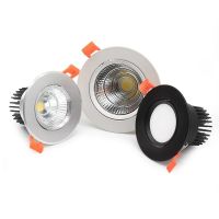 Round Dimmable Embedded LED Downlight 5W 7W 9W 12W 15W 18W COB Ceiling Spot Light AC110-220V