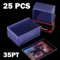 25PCS 35PT Gaming Trading Card Holder Sleeves PVC Top Loader 3X4 quot; Cards Protector Toploader for Board Game Sports Card Cover