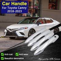 【Taste life】สำหรับ Toyota Camry XV70 2018 2023 2019 2023 2023มือจับประตูโครเมี่ยมปกอุปกรณ์เสริมในรถยนต์จับสติกเกอร์กันสนิมหมวกจัดแต่งทรงผม