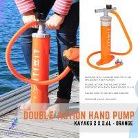 ITIWIT ที่สูบลม ที่สูบลมมือแบบ Double Action สำหรับเรือคายัค 2 X 2.6 ลิตร (สีส้ม) ( DOUBLE-ACTION HAND PUMP FOR KAYAKS 2 X 2.6L - ORANGE PADDLE BOARDS AND KAYAKS ) CAMPING TENTS เต็นท์ แคมป์ปิ้ง ตั้งแคมป์ เต็นท์ตั้งแคมป์